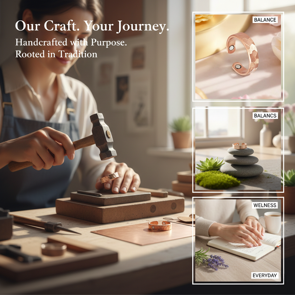 Calmi Ring™ | Adjustable Copper Magnetic Ring for Everyday Balance