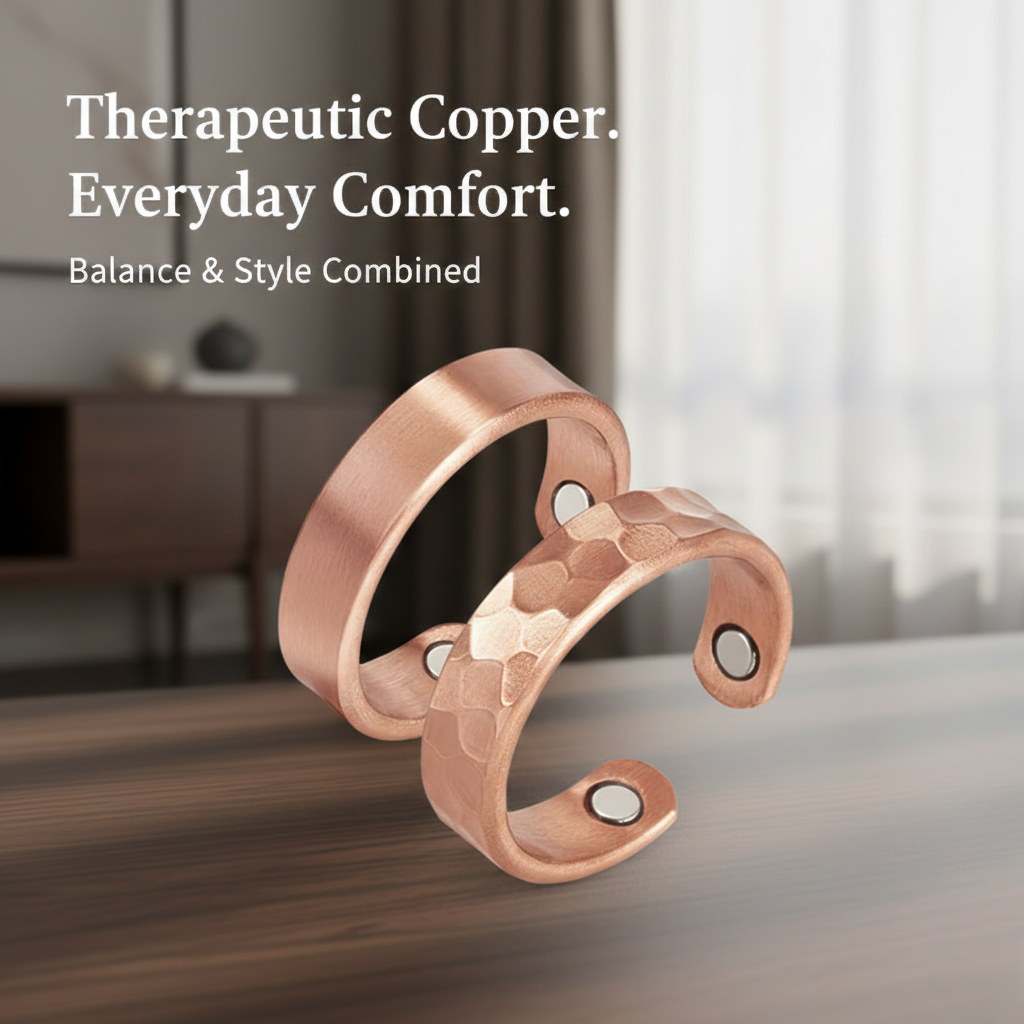Calmi Ring™ | Adjustable Copper Magnetic Ring for Everyday Balance