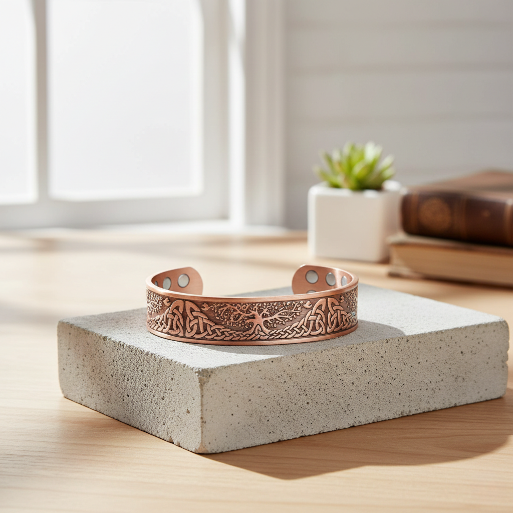 Calmi Tree™ | Tree of Life Copper Magnetic Cuff Bracelet for Men and Women