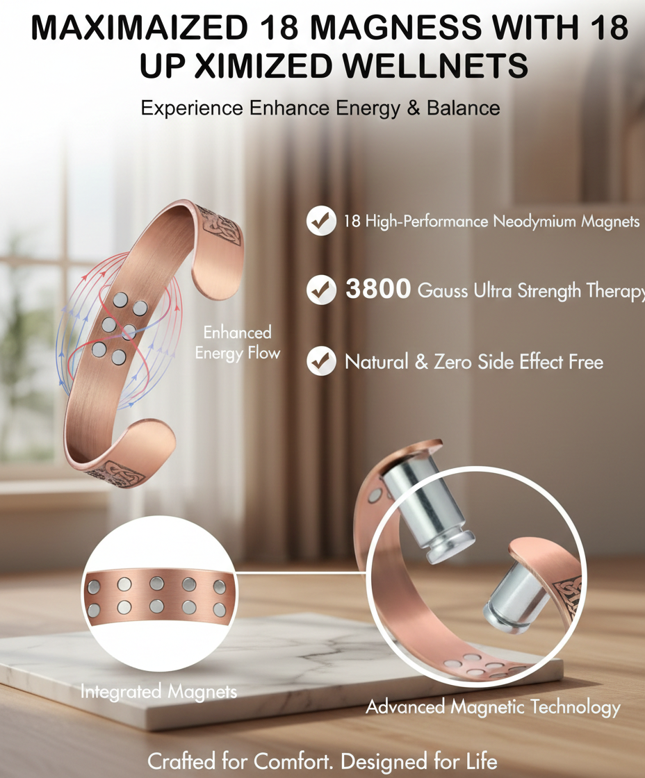 Calmi Tree™ | Tree of Life Copper Magnetic Cuff Bracelet for Men and Women